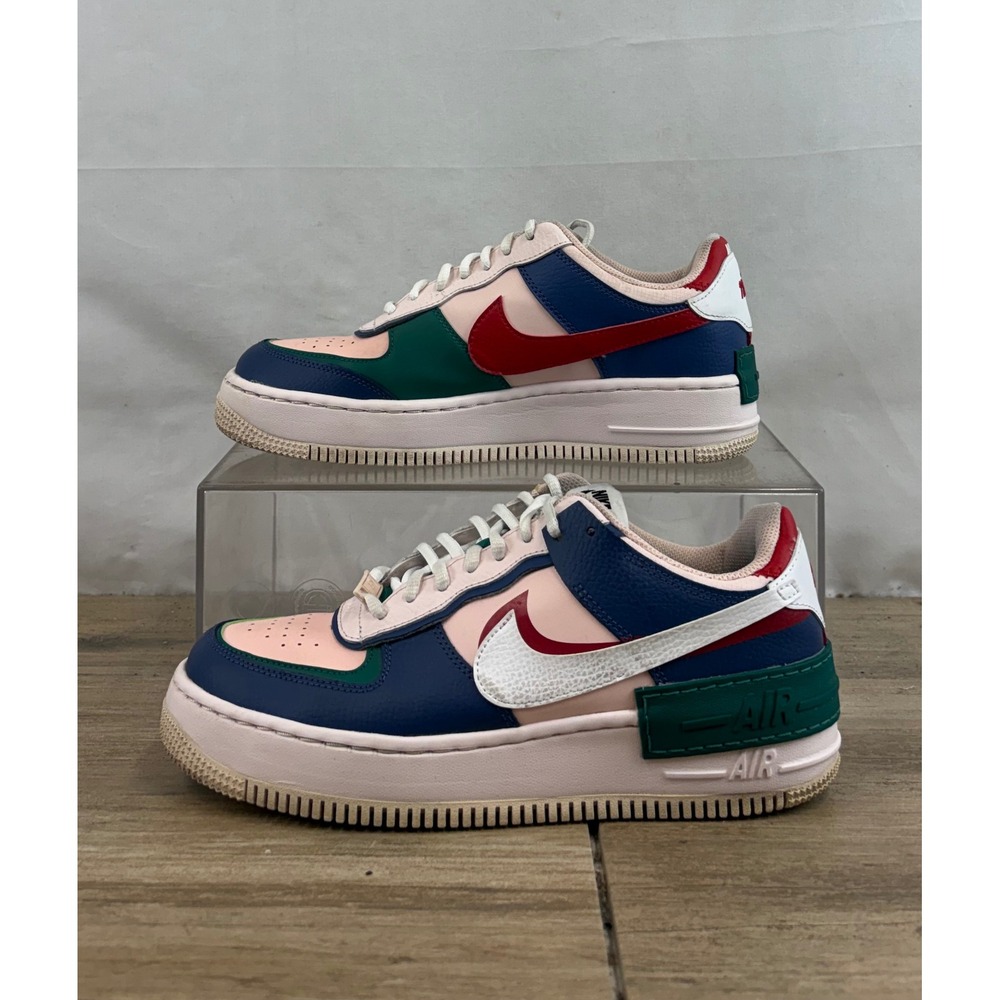 Nike Air‎ Force 1 Shadow Mystic Navy White Echo Pink Wmns Size 9 CI0919 400 - Picture 2 of 11